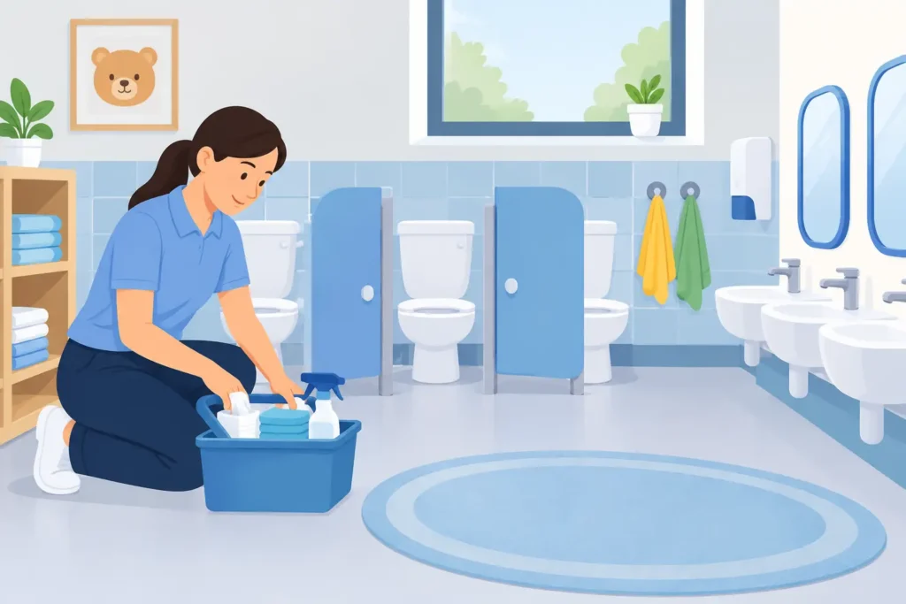 How to Prepare Childcare Bathrooms Safely How to Prepare Childcare Bathrooms Safely